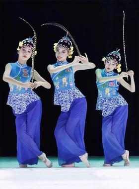 粉墨春秋桃李杯舞蹈演出服女童俏花旦表演装国韵春华戏曲翎毛服装