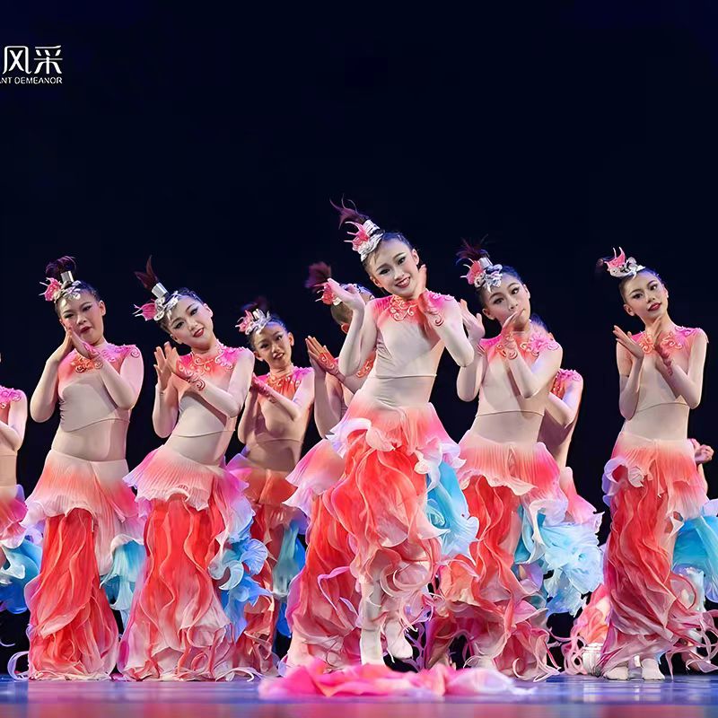 小荷风采锦鲤跃女童舞蹈演出服