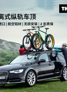 瑞典拓乐 分离式纵轨车顶类型行李架车顶架套组 银色THULE