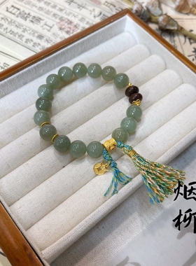 天然和田玉手链女款和田玉沉香手串简约百搭送人新中式本命年礼物