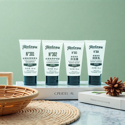 广州卓美亚酒店biology洗发水护发素沐浴露润肤乳旅行套装50ml