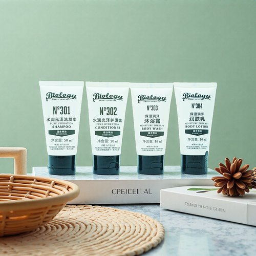 广州卓美亚酒店biology洗发水护发素沐浴露润肤乳旅行套装50ml