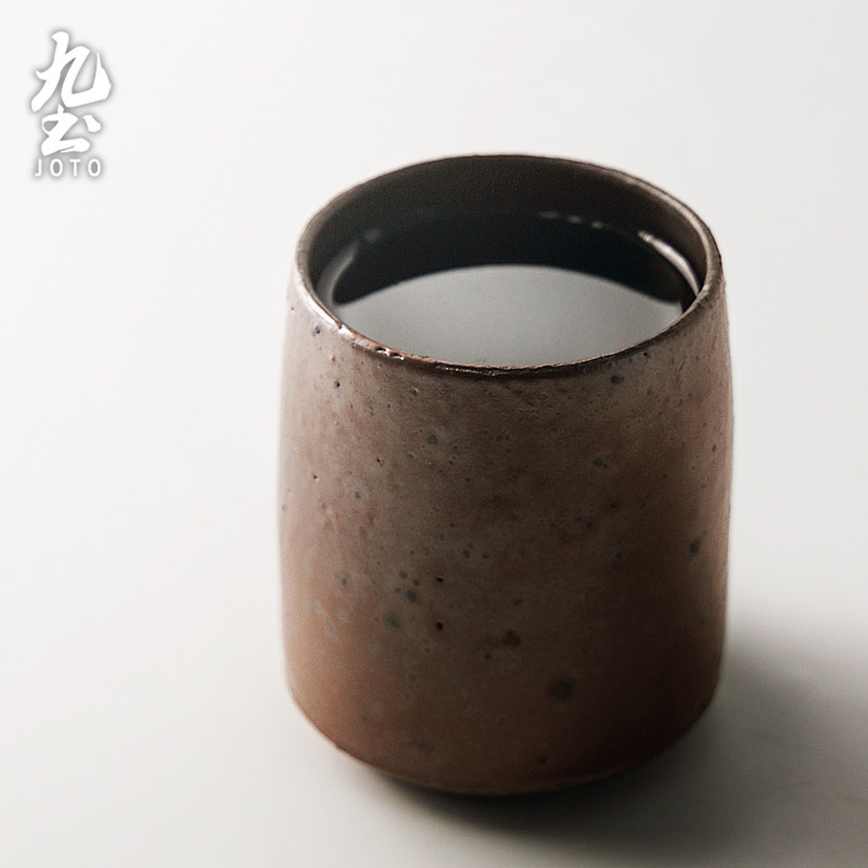 日式粗陶茶杯水杯手工复古主人杯家用禅意品茗杯餐厅料理定制杯子