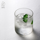 玻璃杯耐热条纹水杯子咖啡杯泡茶杯啤酒杯果汁杯女家用小 九土日式