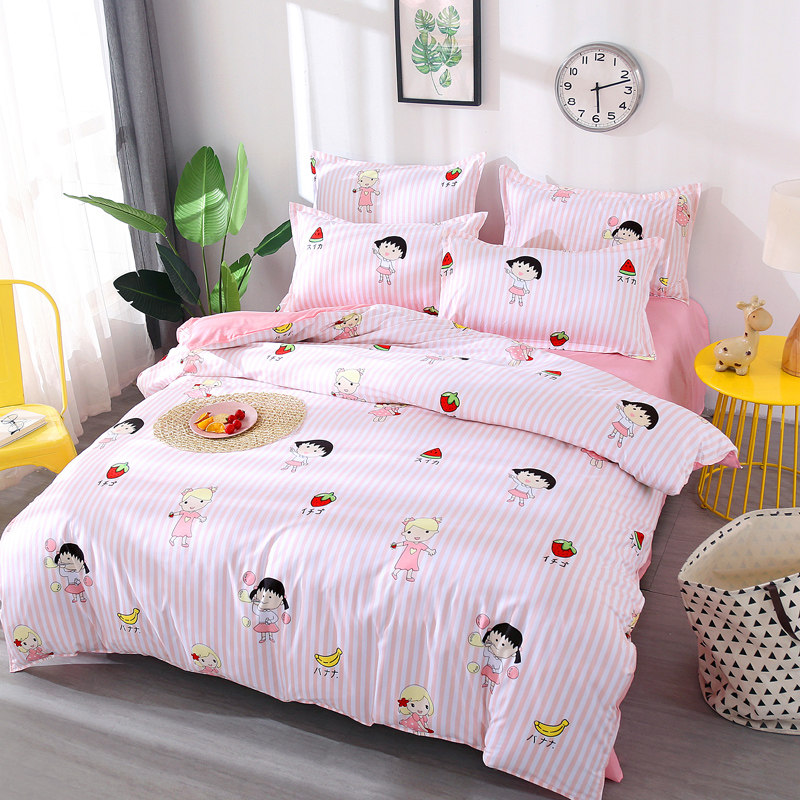 student dormitory dorm Single bed linen 2 Three-piece Suite 1.2 Bedding set Chibi Maruko Quilt coverin the Bedclothes , Bedding Sets/Family of four/Multiple sets of  category - from Buy2taobao.com to provide professional Taobao agent buy service