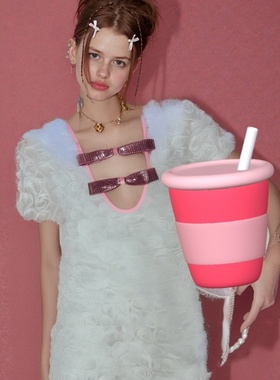 LASS LIZ原创设计2025夏季新款法式复古白色连衣裙两面可穿个性