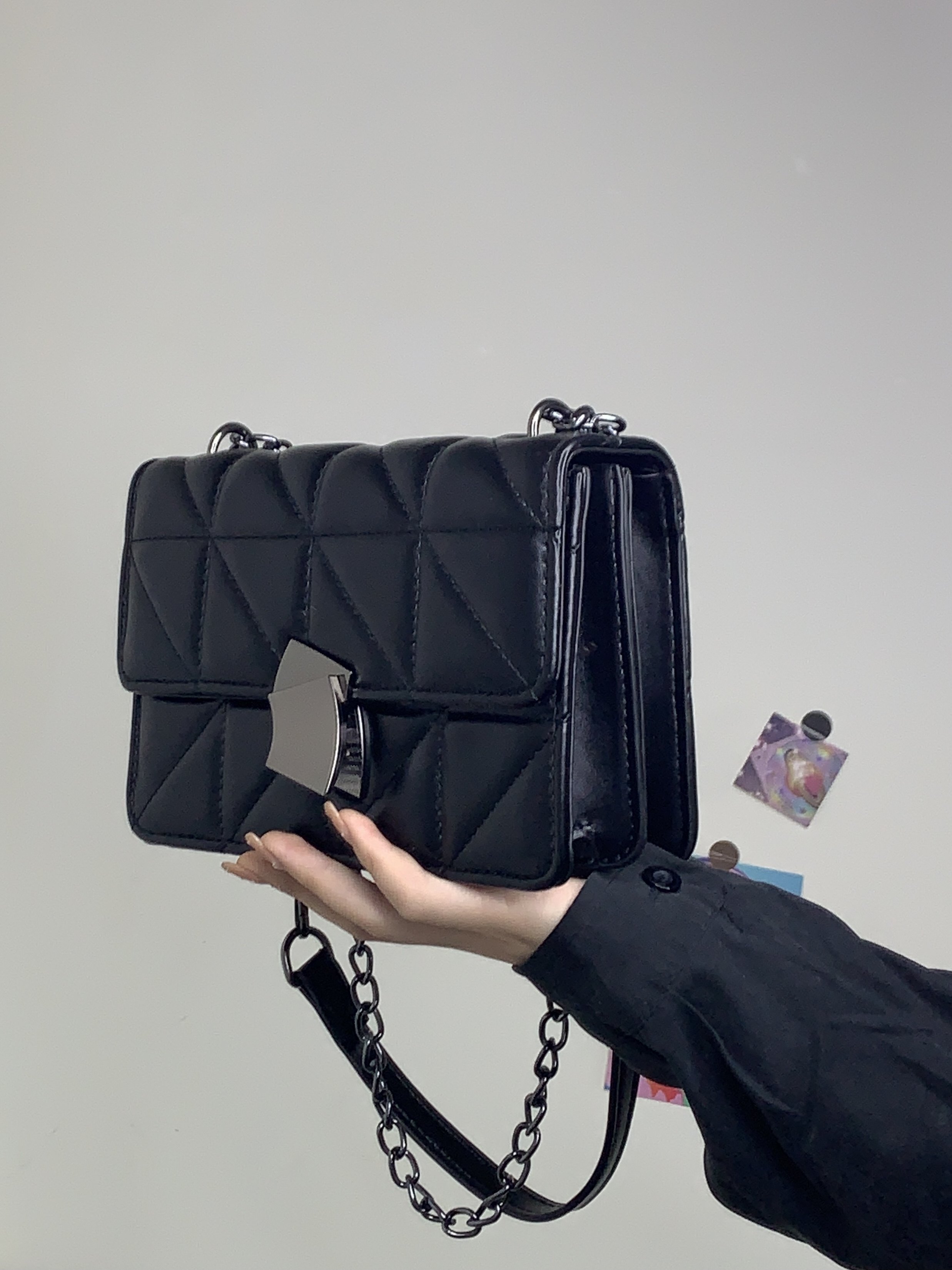 高级感法国小众包包女2022新款洋气链条包时尚百搭单肩斜跨小方包,箱包皮具/热销女包/男包,小方包,淘宝优惠券,粉丝福利购,淘宝优惠卷