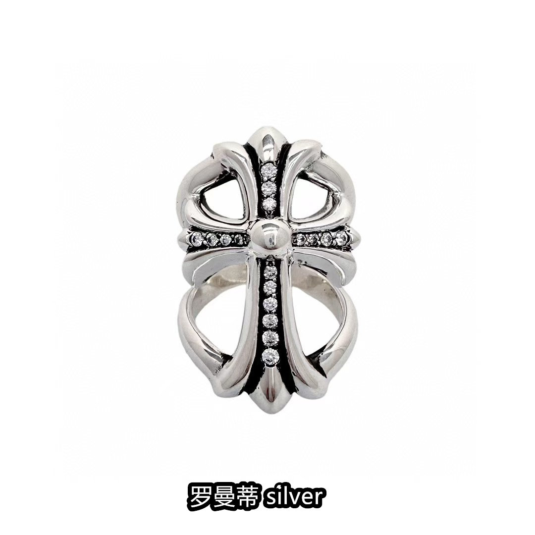 经典无尽镶钻十字架戒指