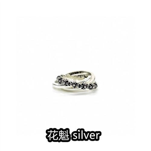 925纯银十字架三环戒指