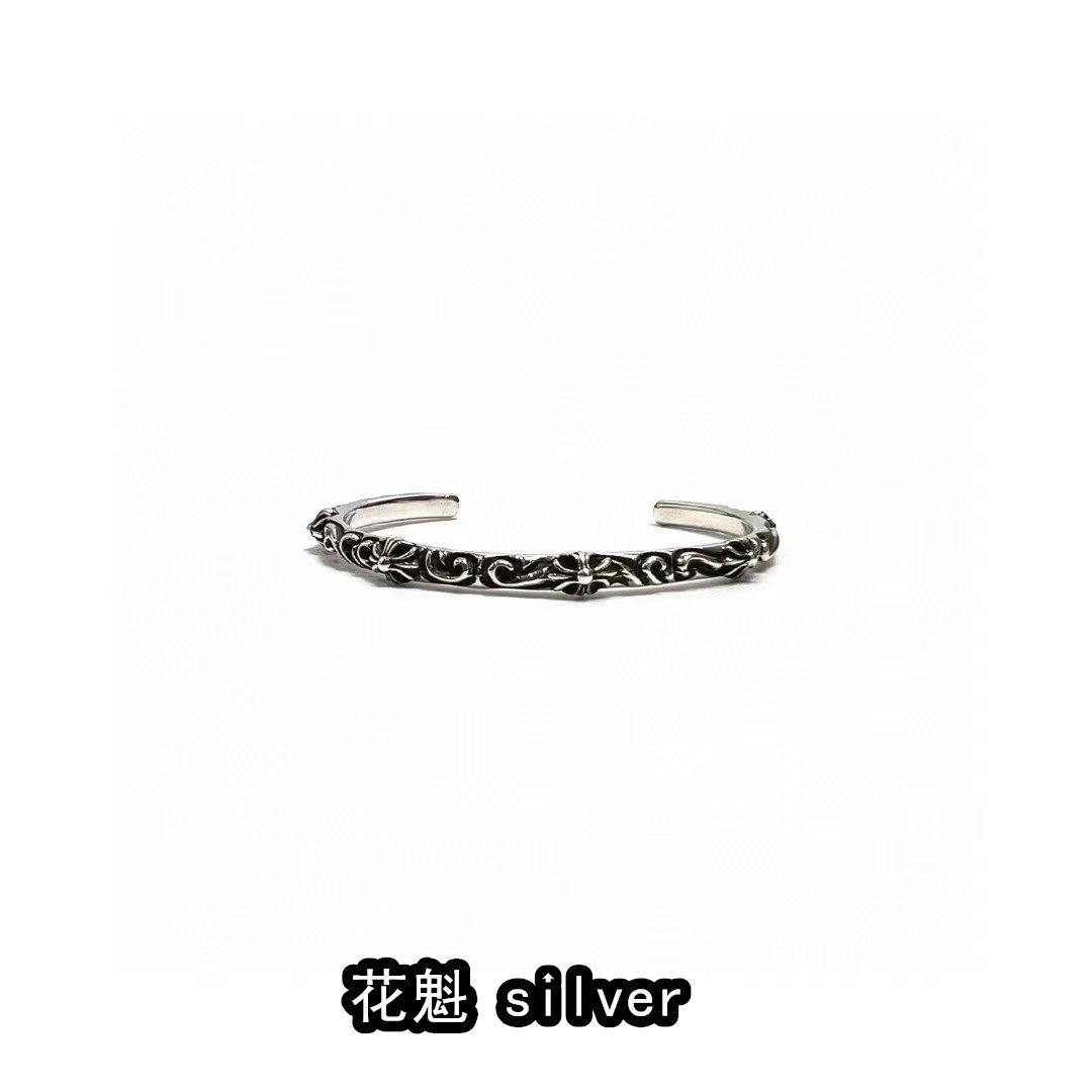 花魁silver925纯银无损版SBT半十字花藤曼手镯欧美复古情侣款手环