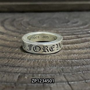 对戒 925纯银永恒之心foreve戒指复古做旧男女情侣款 花魁 silver