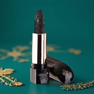 色彩主义SCZUE黑玫瑰水润唇膏 持久显色中国红 活力橙 黑口红