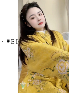 苏维原创亚麻斜襟厚款宽松型立领常规款短外套加厚棉服32053