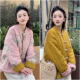 新中式 岁月静好 印花盘扣加厚保暖两面穿棉衣棉服外套女22331