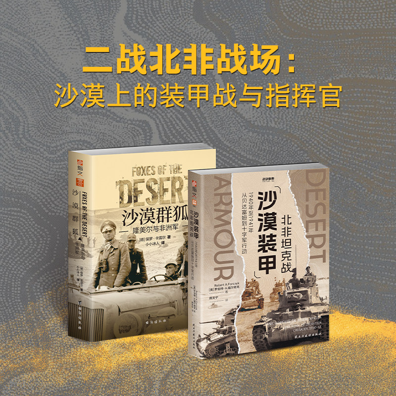 二战北非战场2册《沙漠装甲:北非坦克战:1940年至1941年从贝达富姆到十字军行动》+《沙漠群狐:隆美尔与非洲军》