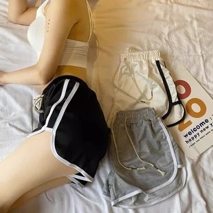 瑜伽夏季 款 寬松外穿運動高腰跨境短褲 熱褲 女 休閑三分顯瘦直筒褲