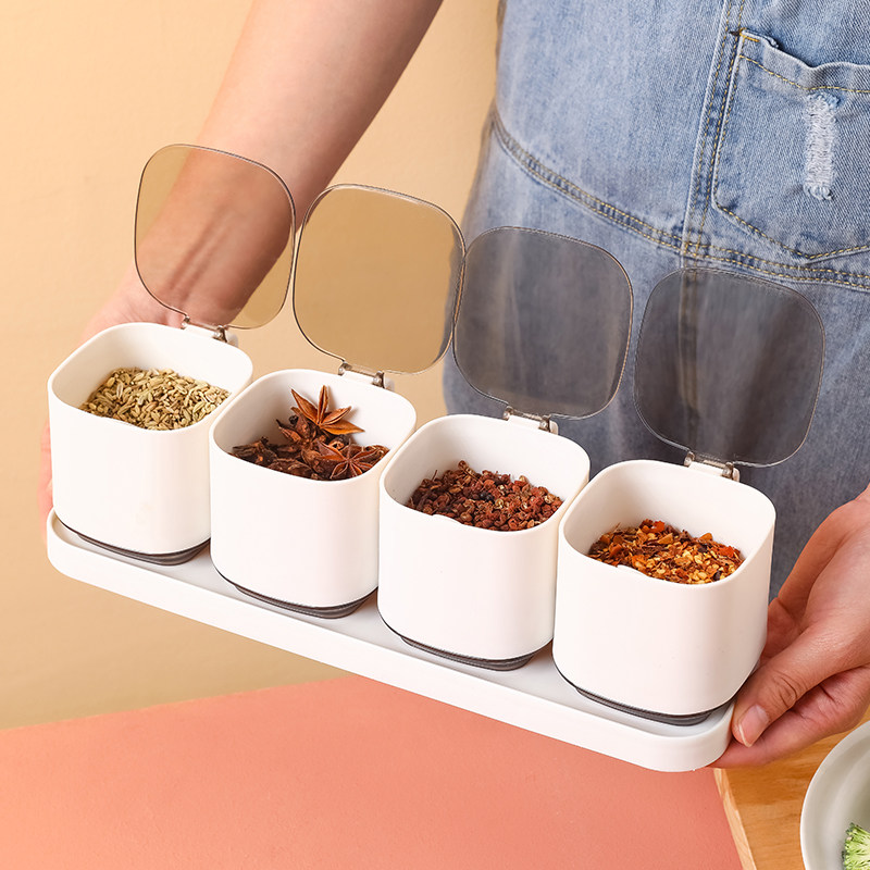 调料盒套装组合装厨房调味瓶罐盐味精家用调味料收纳盒调味品罐子|msdalam kategori dapur/memasak Appliances, Alat dapur/Penyimpanan dapur, botol penyimpanan/bekas penyimpanan dapur, botol perasa - dari Buy2taobao.com untuk memberikan perkhidmatan ejen Taobao profesional membeli