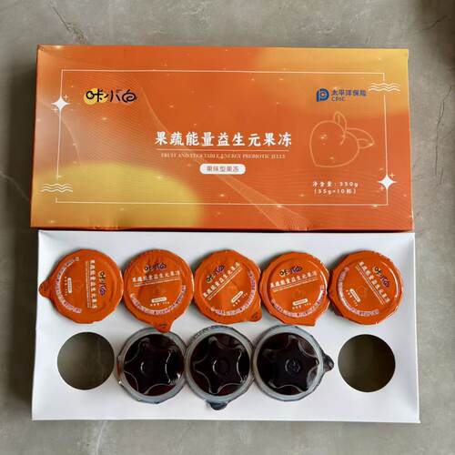 咔小白果蔬能量果冻俏韵诗爱SO纤舞飞扬菁华果冻果味型果冻酵素糖