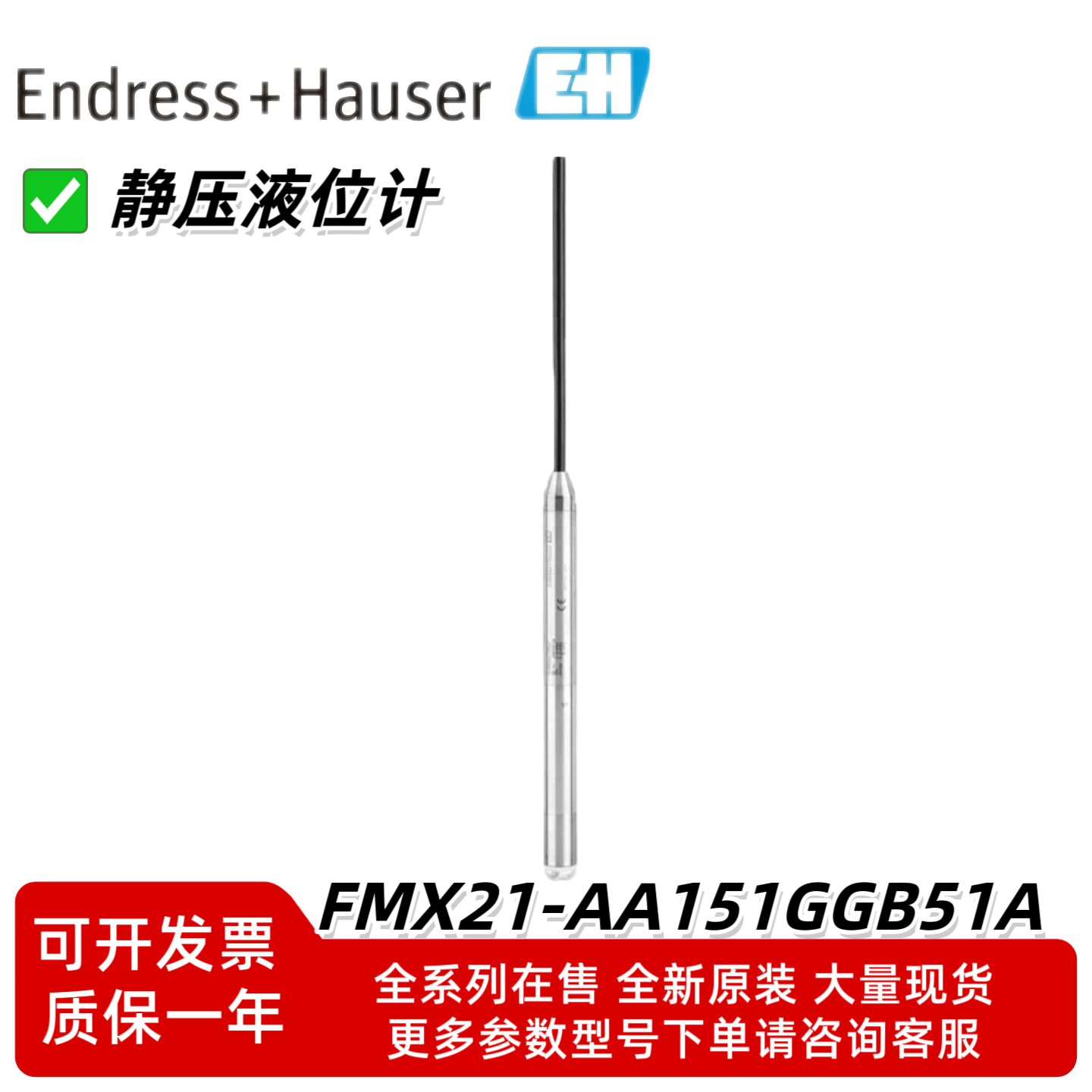德国E+H恩德斯豪斯静压液位计FMX21-AA151GGB51A现货全新原装