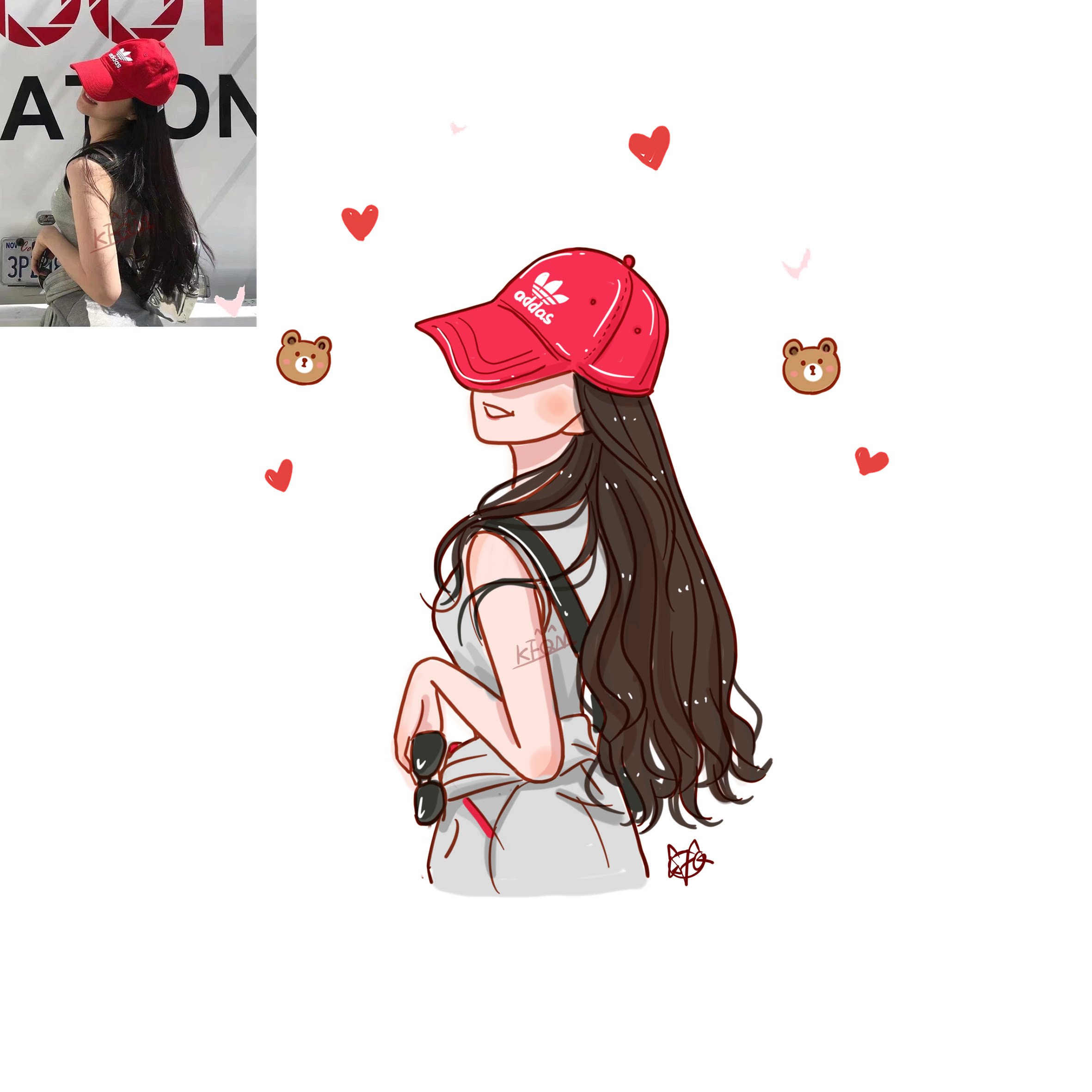 q版可爱风萌系手绘头像定制情侣闺蜜漫画设计真人照片转手绘 礼物