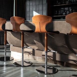吧台椅椅子家用简约升降吧椅高脚凳旋转椅吧台凳设计师款轻奢吧凳