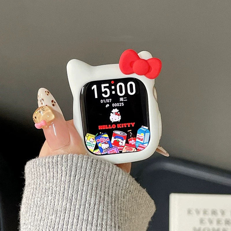 可爱kt猫适用苹果Applewatch手表保护套iwatch11/10/se27/8/9软壳