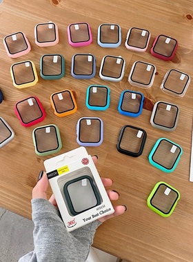 适用苹果手表保护壳ultra壳膜一体applewatchSE2/4/5/6/7/8/9防摔