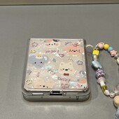 网红小动物头像适用华为Pura X折叠屏手机壳pocket2小米mixflip三星zflip6手链OPPOFindN3Flip硬壳荣耀vivo女