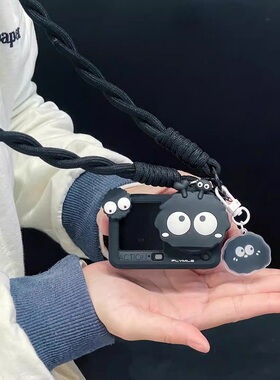 网红黑煤球适用大疆action6/5pro/4/3运动相机保护套配件镜头盖女