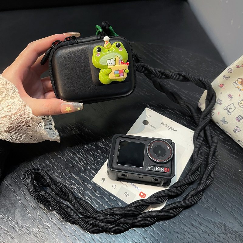 可爱青蛙适用大疆action6/5pro/4/3收纳包影石360AcePro2相机包女