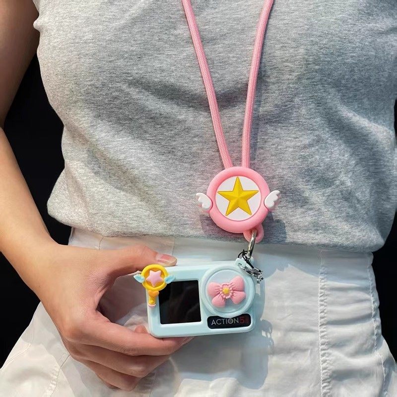 网红仙女棒适用大疆action 6代运动相机套3/4/5pro保护壳镜头盖女图片