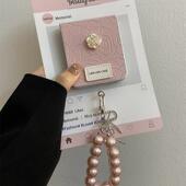 高级皮质山茶花适用华为pocket2折叠屏手机壳OPPO 6手链小米mixflip防摔xflip女 Flip荣耀三星zflip5 Find