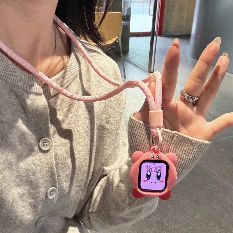 适用applewatchultra3苹果手表保护套s10/9硅胶壳4567se2星之卡比