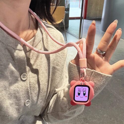 适用applewatchultra3苹果手表保护套s10/9硅胶壳4567se2星之卡比