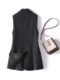 马甲女黑色西装 坎肩百搭叠穿小马夹外套 上衣无袖 背心2024春装 新款