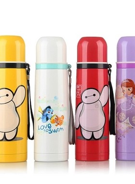 正品包邮哈尔斯DSB-500FADDB2迪士尼卡通吊带杯子弹头保温杯包邮