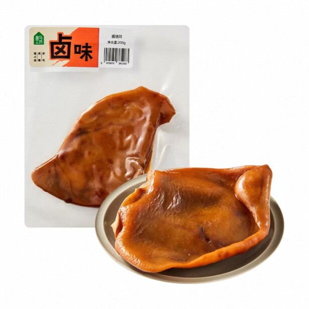 盒马工坊 酱猪耳200g 酱卤猪头肉500g（一整块）