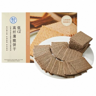 盒马分装代购低GI高纤薄脆饼干220g
