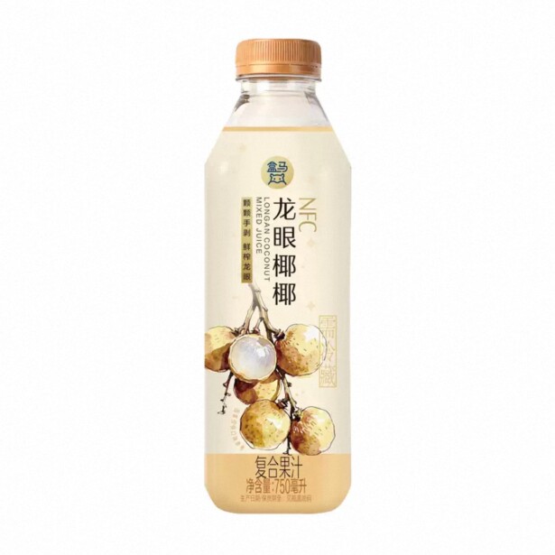 盒马代购 NFC龙眼椰椰复合果汁750ml