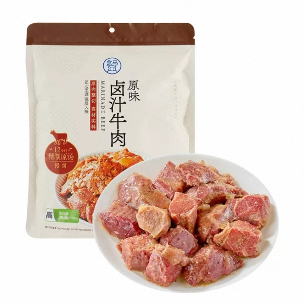 盒马代购 原味卤汁牛肉538g 凤梨牛肉500g 五香味牛蹄筋508g