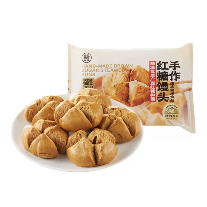 盒马手作 红糖开花馒头6只装360g新老包装随机