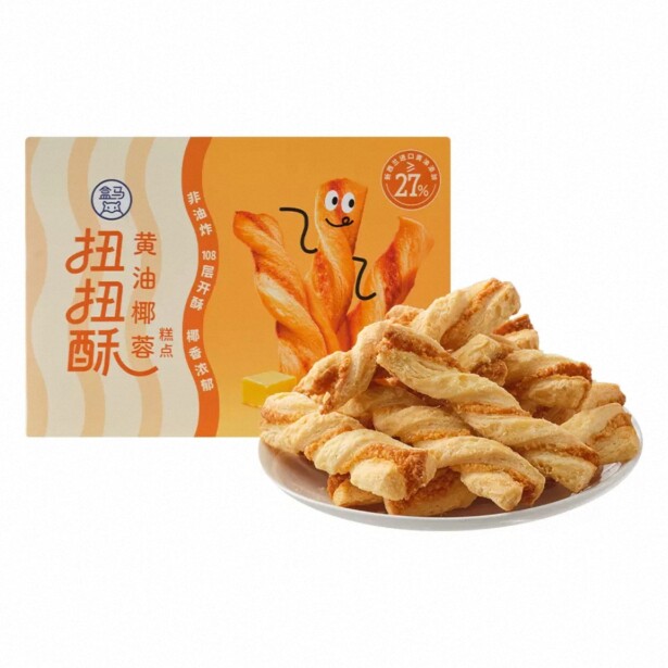 盒马代购黄油椰蓉扭扭酥156g