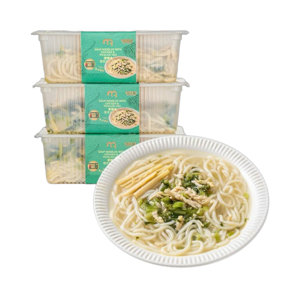 麦德龙麦臻选 雪菜鸡丝汤面450g*3顺丰包邮