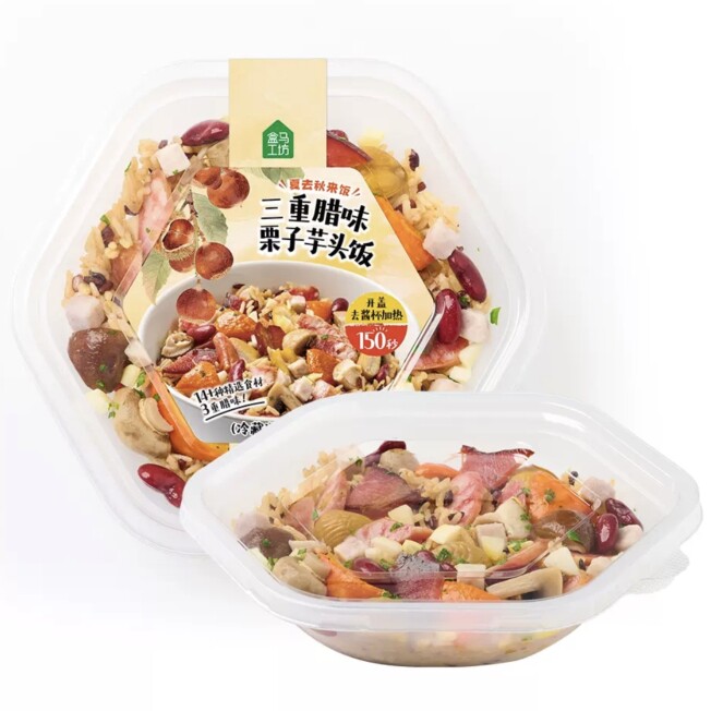 盒马工坊代购三重腊味栗子芋头饭(夏去秋来饭)325g