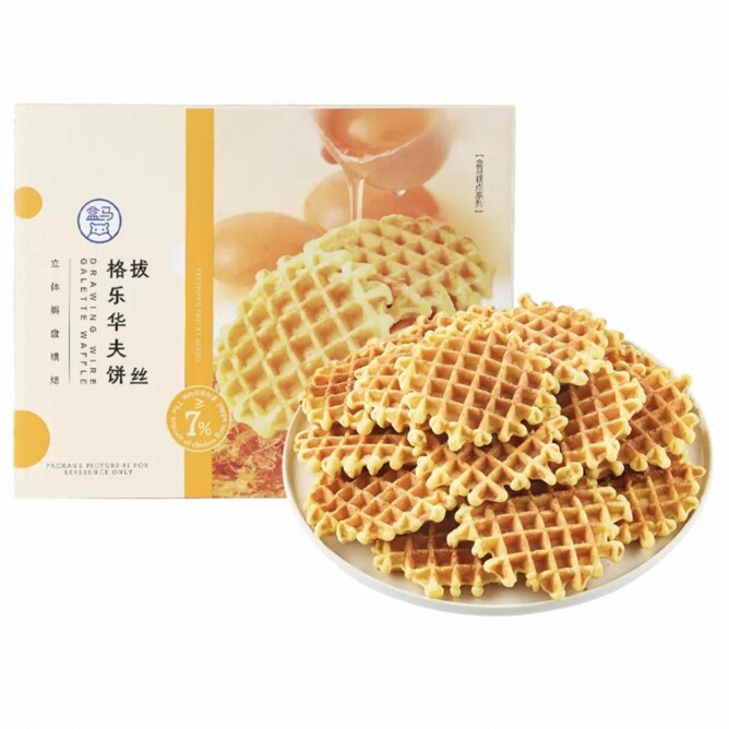 盒马拔丝格乐华夫饼1.12kg零食盒装包邮
