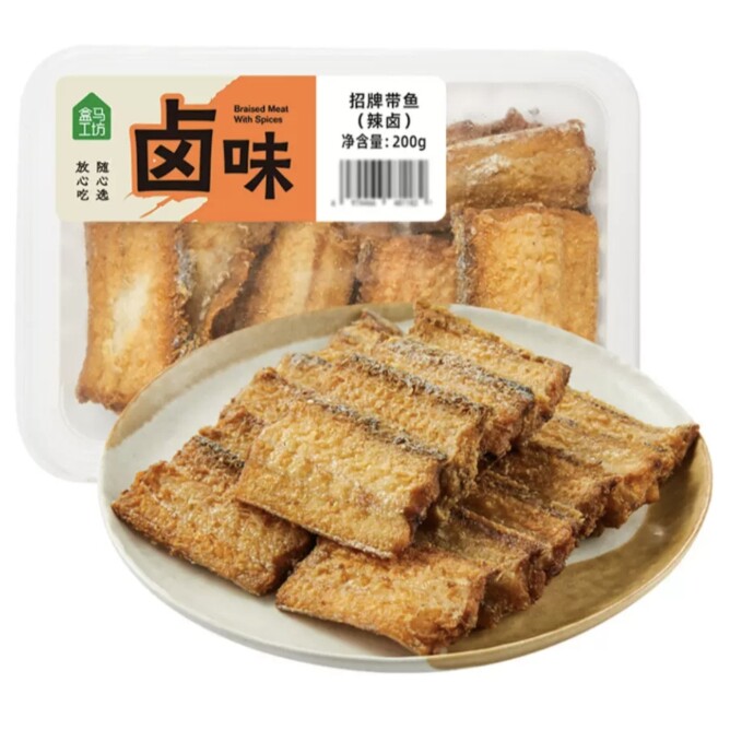 盒马工坊 招牌带鱼200g辣卤东海带鱼佐餐佳品顺丰包邮