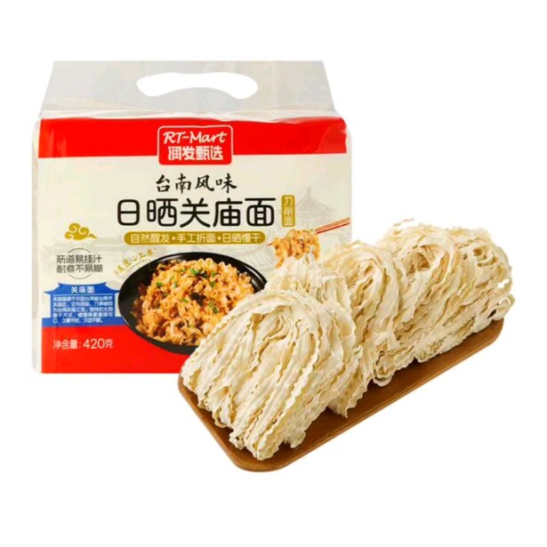 大润发长沙代购RT-Mart台南风味日晒关庙面(刀削面)（圆面)420g