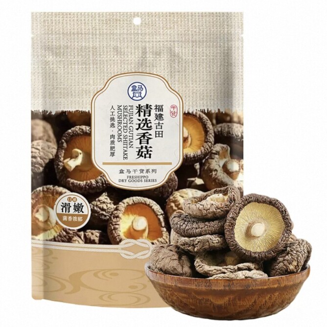 盒马代购福建古田精选香菇150g