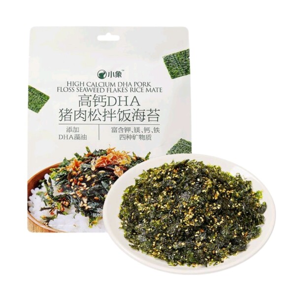 小象超市长沙代购小象高钙DHA猪肉松拌饭海苔80g（内含7小包）