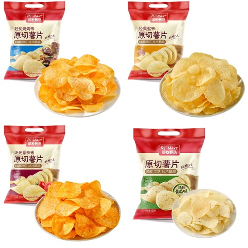 大润发长沙代购RT-Mart原切薯片黄瓜味番茄味经典盐味烧烤味128g